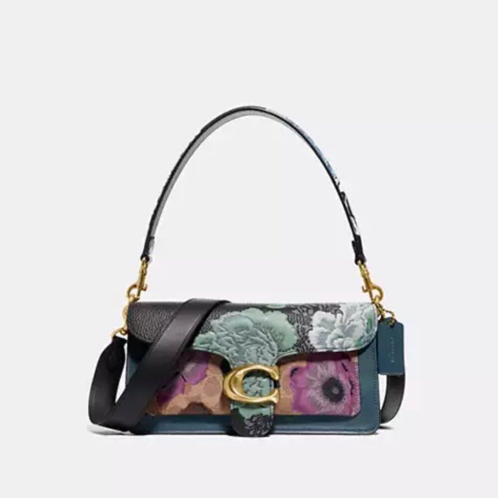 Coach Tabby Shoulder Bag 26 In Signature Canvas With Kaffe Fassett Print